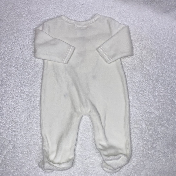 Pitter patter fly me to the moon cream unisex fleece sleeper one piece 0/3m - Picture 5 of 6